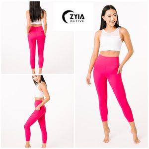 ZYIA Hot Pink Capri 20' LightNTight Legging, 12